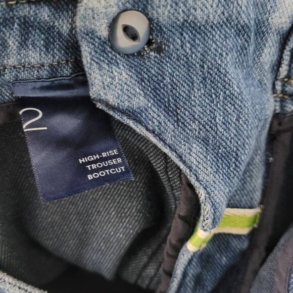 Pilcro The Icon Flare High Rise‎ Trouser Bootcut Jeans Sz 2 Cotton Boho Hippie - Picture 5 of 11